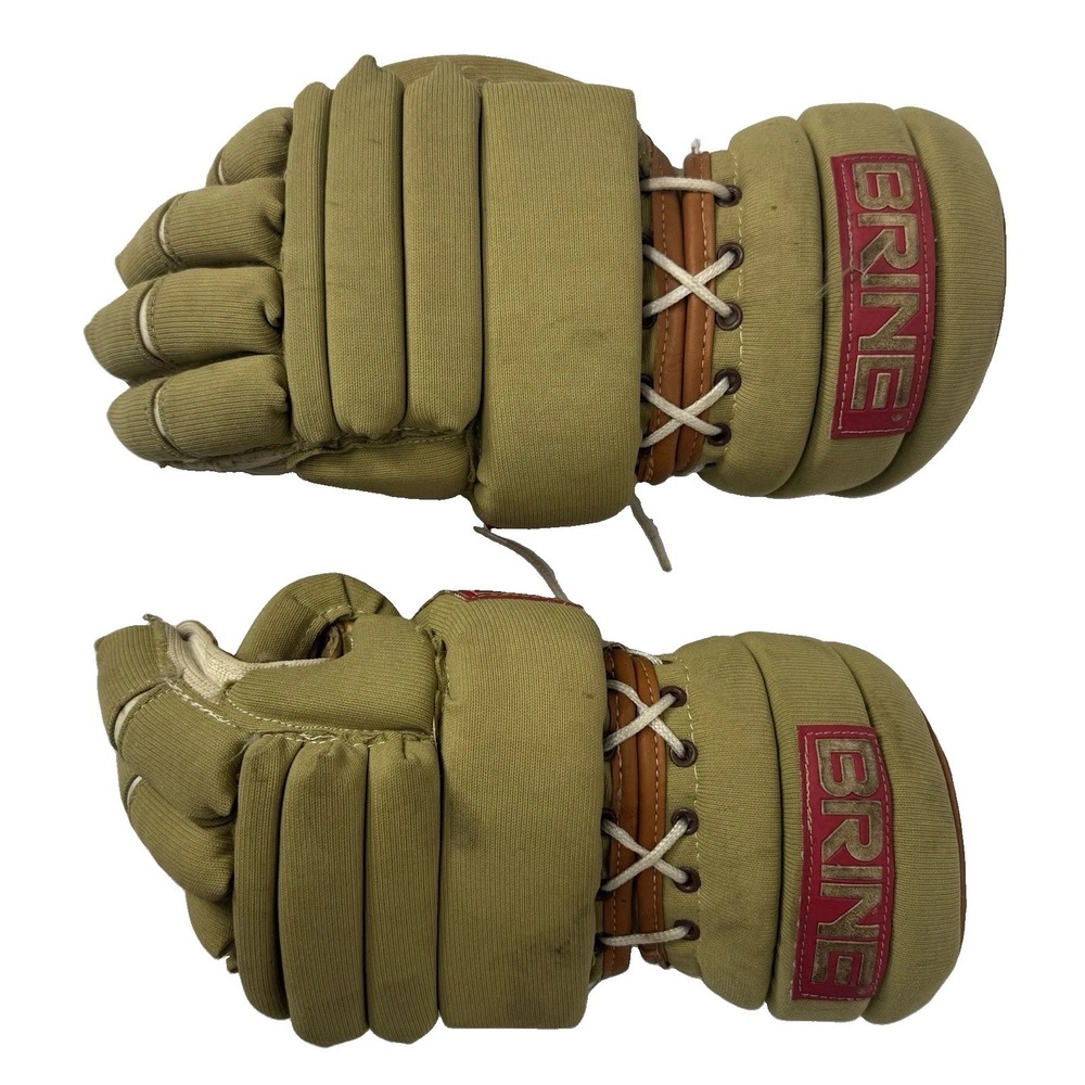 Vintage 1990s Brine L-35 Flip Flop Model Floating Cuff Lacrosse Gloves L/XL Rare